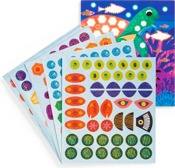 Mudpuppy Glitzersticker mit dem Thema Leben im Ozean