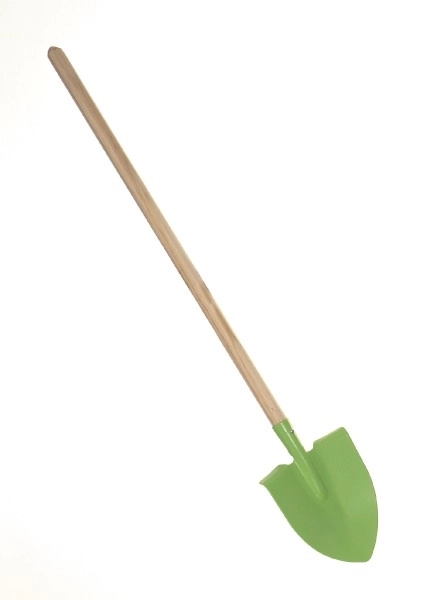 Spitzspaten grün mit Stiel Metall/Holz 80cm Werkzeug
