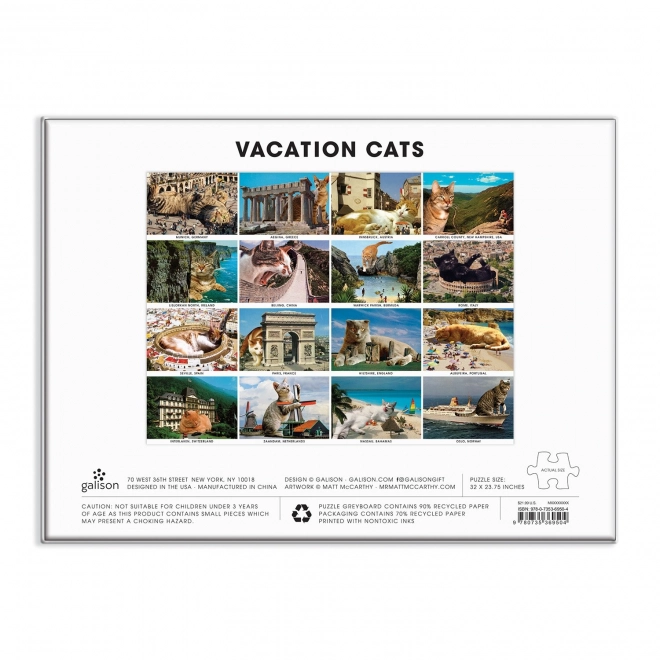 Galison-Puzzle Katzen im Urlaub 1500 Teile