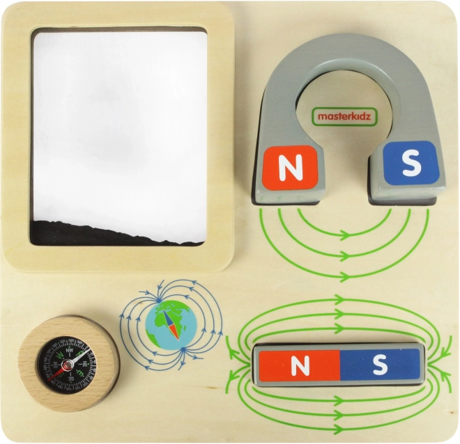 Masterkidz Magnetische Lern-Tafel mit Kompass Montessori