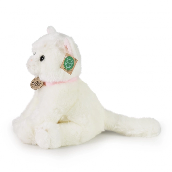 Sitzende Plüschkatze Weiß 25 cm ECO-FRIENDLY