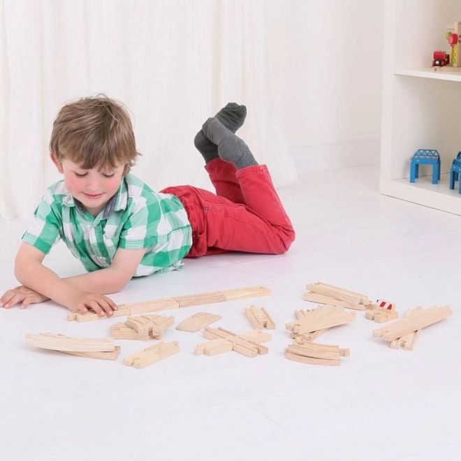 Bigjigs Rail Holzschienen-Set 25-teilig