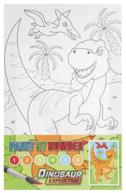 Malen nach Zahlen Dinosaurier Set