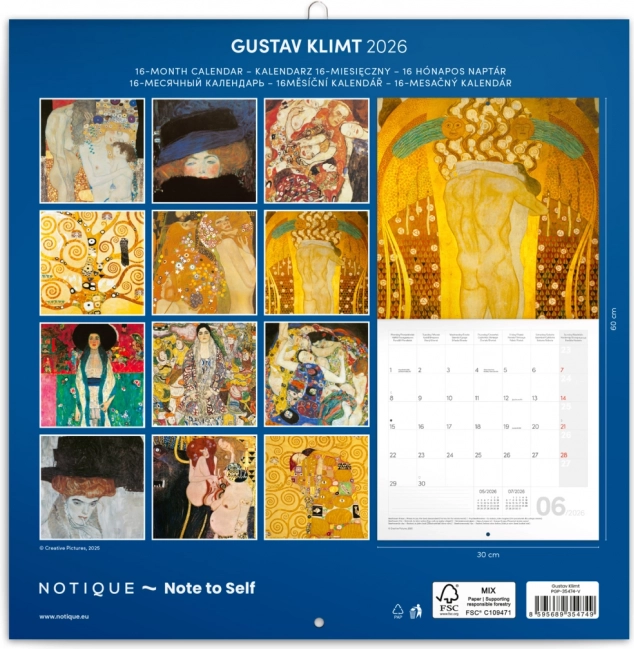 Notizkalender Gustav Klimt 2026