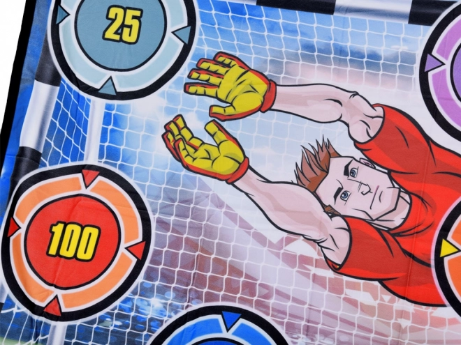 Set für Fußballspiel mit Zielscheibe und leuchtendem Ball