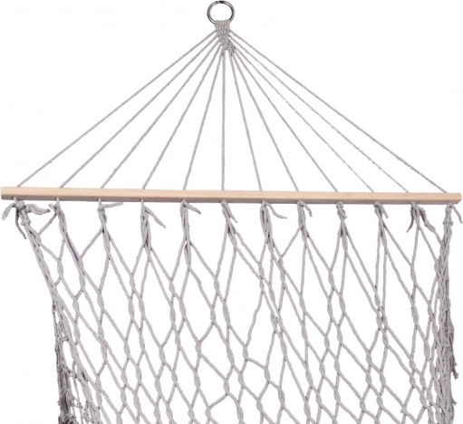 Garten-Hängematte Boho mit Fransen grau 200 cm