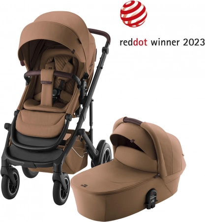 Kinderwagen Smile 5Z Lux mit Babywanne in der Farbe Warm Caramel
