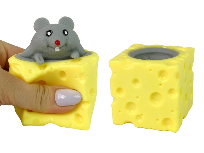 Antistress-Spielzeug Squishy Maus im Käse