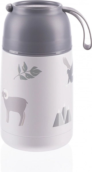 Thermosbehälter für Essen mit Silikonhalter 620 ml, Mountains