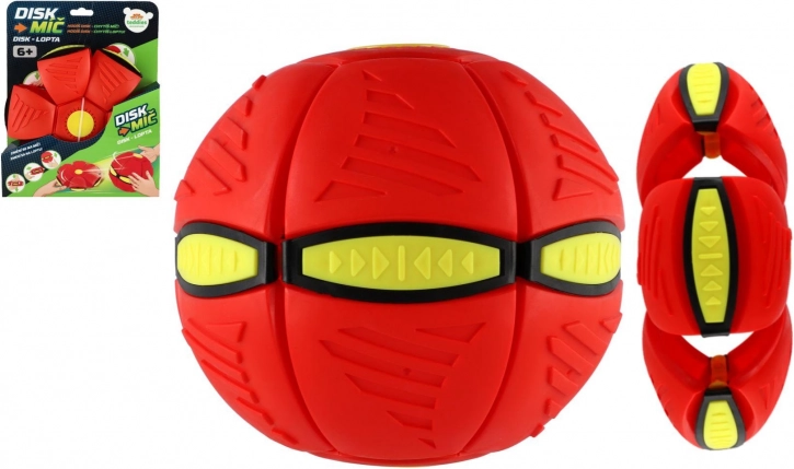 Disk-Ball 2-in-1 aus Kunststoff, rot, 22 cm