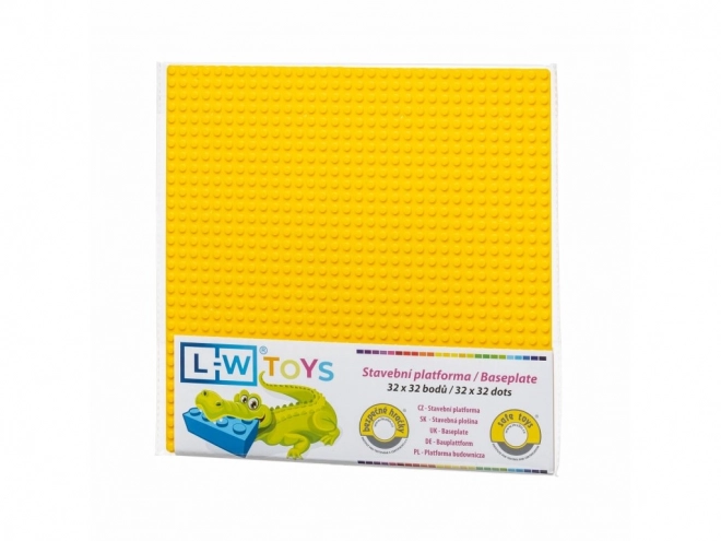 Grundplatte 32x32 gelb für L-W Toys Bausteine