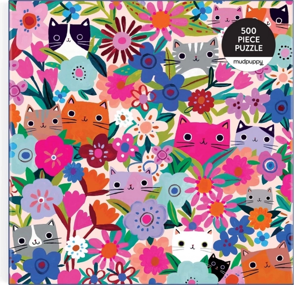 Puzzle Katzen in den Blumen 500 Teile