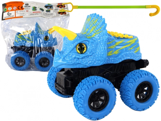 Spielzeugauto Triceratops mit Gummirädern Blau