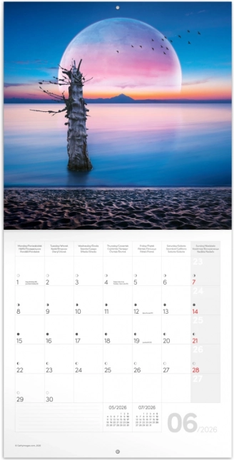 Notizkalender Mond 2026