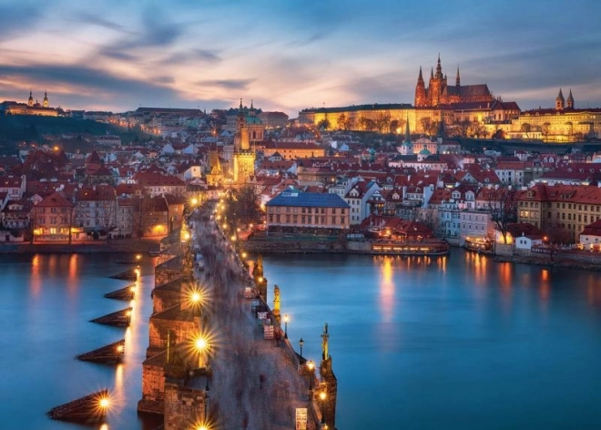 Nachtblick auf Prag Puzzle 1000 Teile