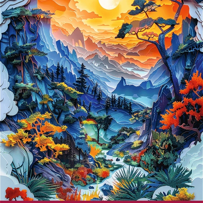 Trefl Puzzle Papierkunst: Tal 1000 Teile