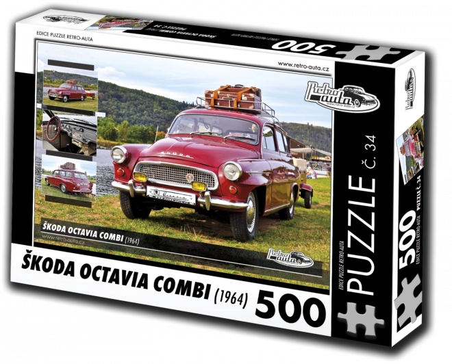 Retro-Auta Puzzle Škoda Octavia Combi 1964 - 500 Teile