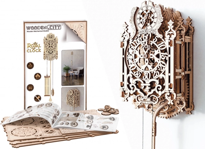 Holz 3D Puzzle Königliche Uhr