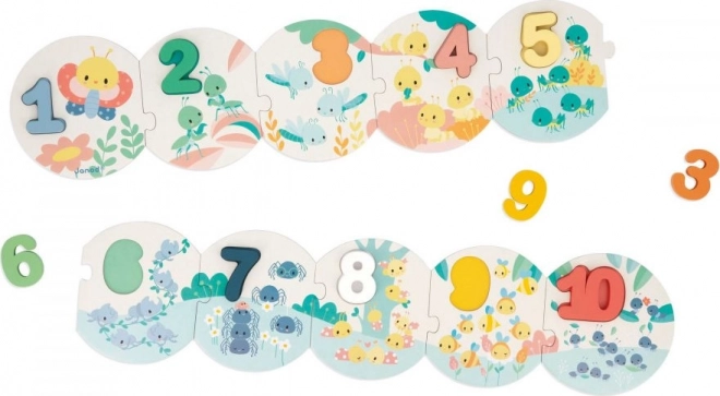 Janod Steckpuzzle Meine ersten Zahlen 2-in-1