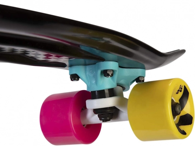 Retro Poly Cruiser Skateboard Buntes Schachbrett