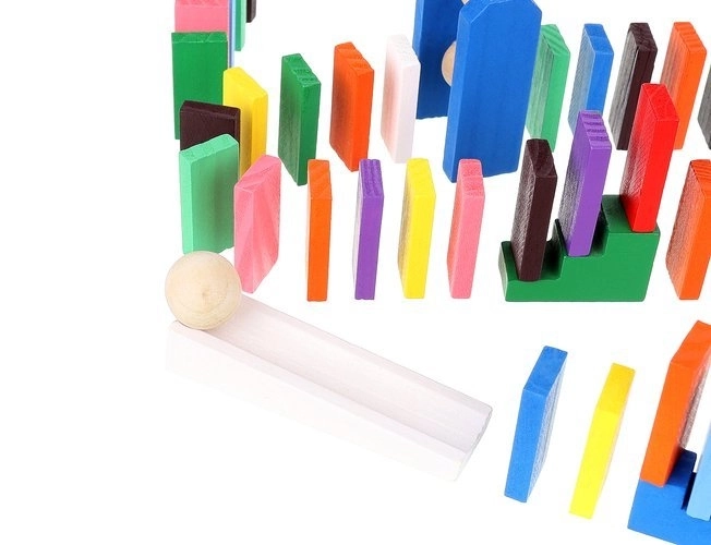 Buntstift-Holzdomino-Set für Kinder