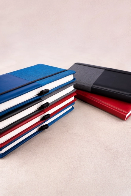 Gestreiftes Notizbuch NOTIQUE Skiver Blau-Blau