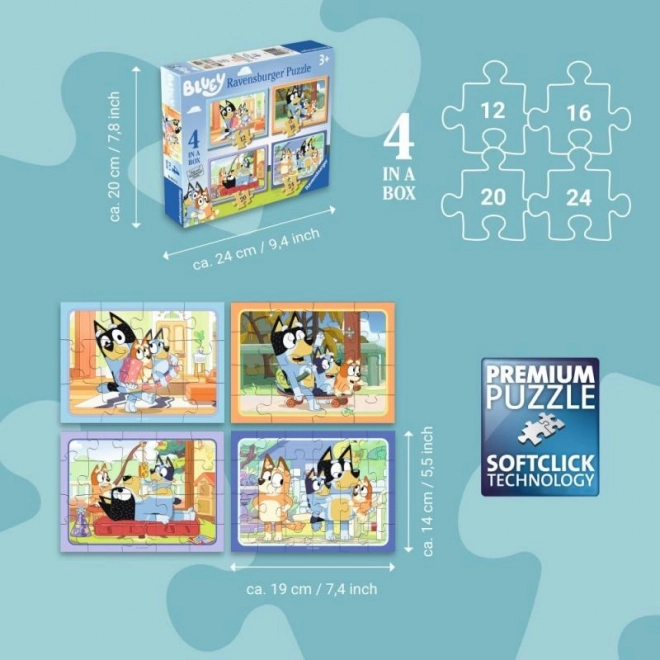 Puzzle 4v1 Bluey von Ravensburger