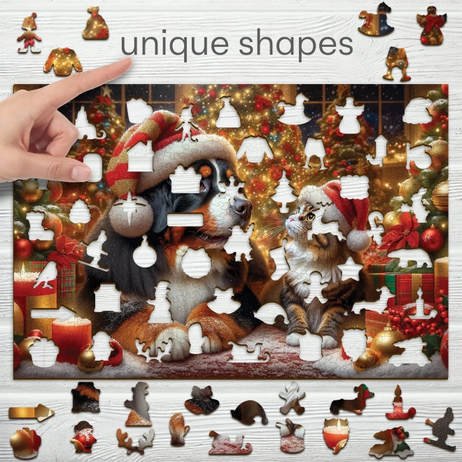 Holzpuzzle Katze und Hund 505 Teile