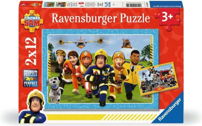 Ravensburger Puzzle Feuerwehrmann Sam in Aktion 2x12 Teile