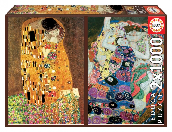 EDUCA Puzzle Kuss und Mädchen 2x1000 Teile