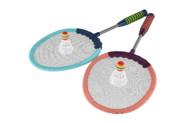 Badminton-Set mit 2 Schlägern und Federball