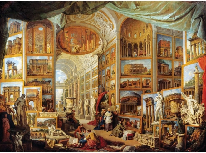 Puzzle Interieur imaginäre Bildgalerie 1000 Teile