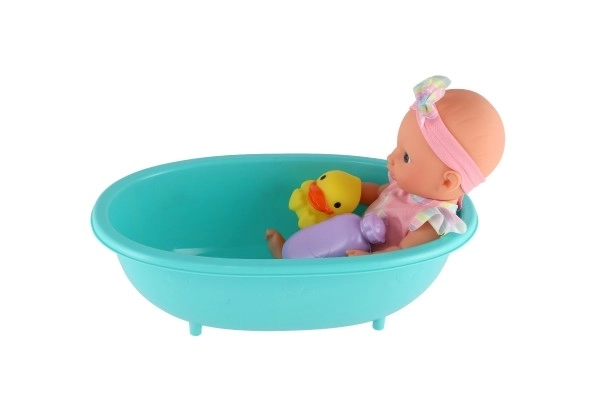 Baby-Puppe mit Badewanne und Zubehör