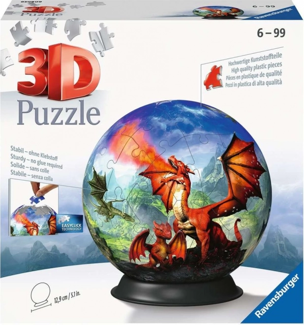 Ravensburger 3D Puzzleball Mystischer Drachen 73 Teile