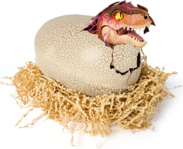 Interaktiver T-Rex aus dem Ei schlüpfend