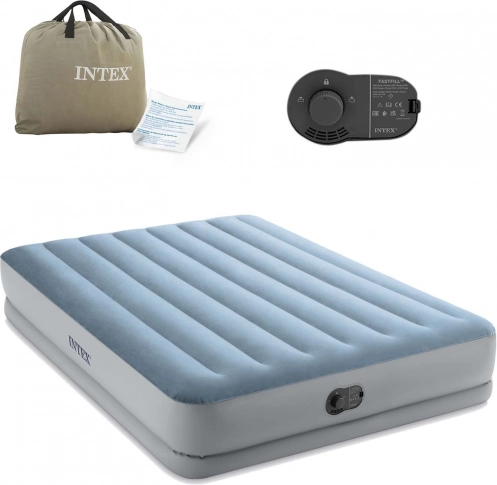 Aufblasbares Doppelbett INTEX 203 × 152 × 36 cm mit integrierter elektrischer Pumpe