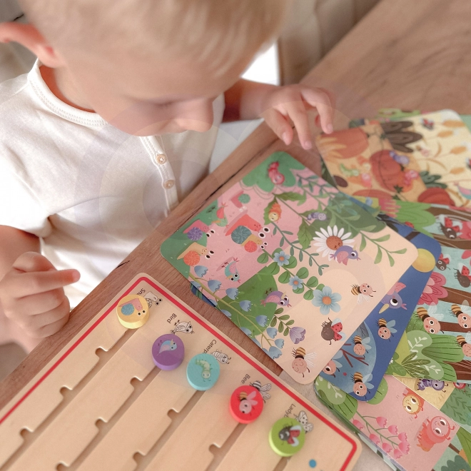 Tooky Toy Holzspiel Lernen der Tierzählung