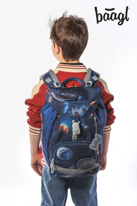Set von Schulbedarf Weltraum