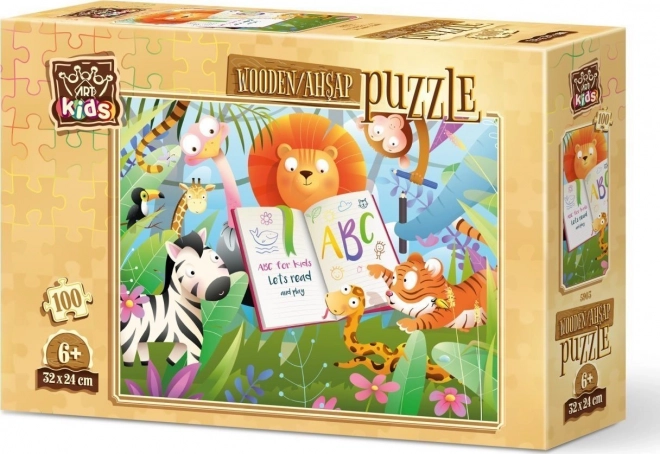 Holzpuzzle Waldschule 100 Teile