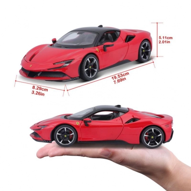 Bburago Ferrari SF90 Stradale Rot Modellauto 1:24