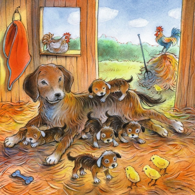 RAVENSBURGER Puzzle – Tierisches Kuscheln, 3×49 Teile