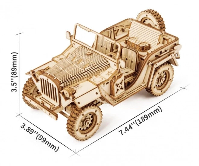 3D Holzpuzzle Militärjeep von ROBOTIME ROKR