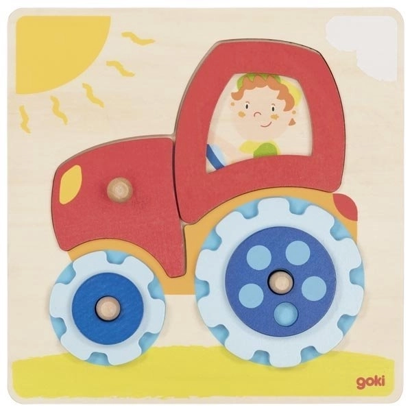 Goki Holzpuzzle mit Traktor