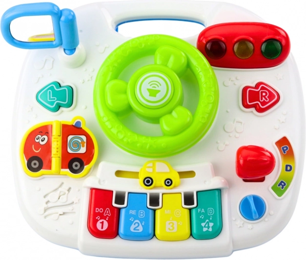Interaktiver Lernspieltisch mit Lenkrad 2in1 mit Lichtern und Geräuschen