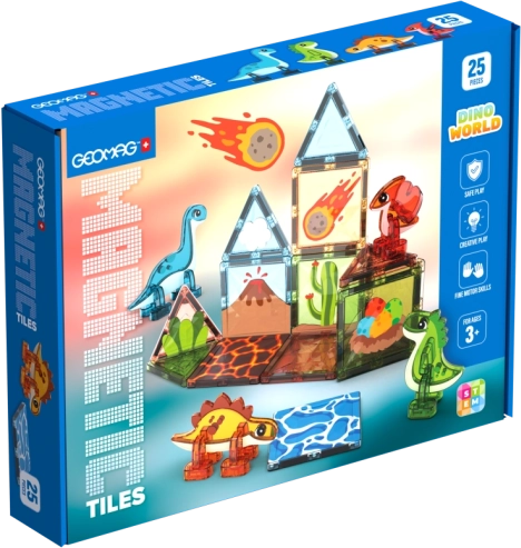 Geomag Magnetic Tiles Dino magnetisches Konstruktionsspielzeug für Kinder