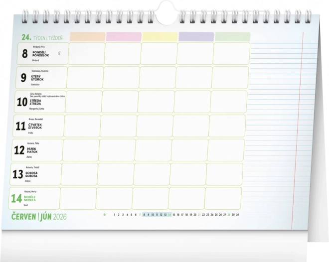 Notique wöchentlicher Familienplaner Kalender mit Haken 2026
