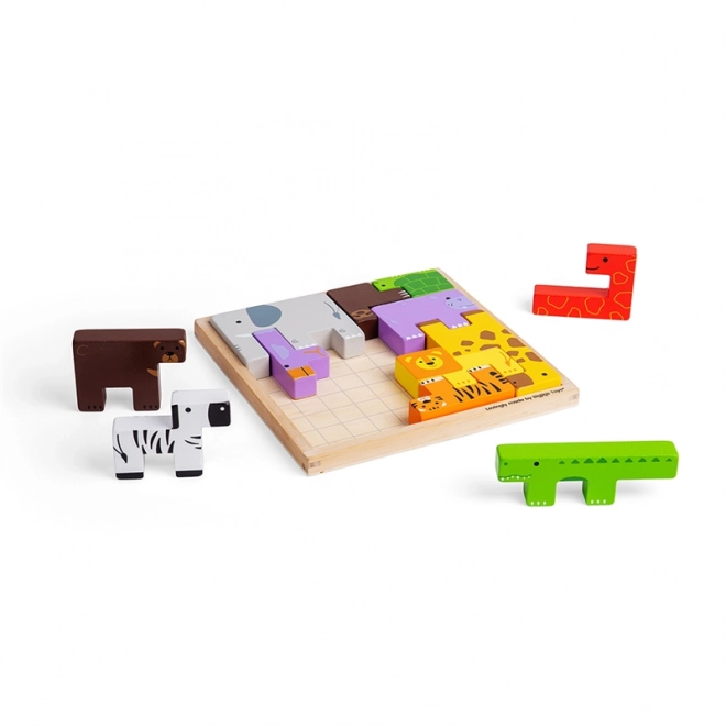 Safari Tiere Holz Puzzle von Bigjigs Toys