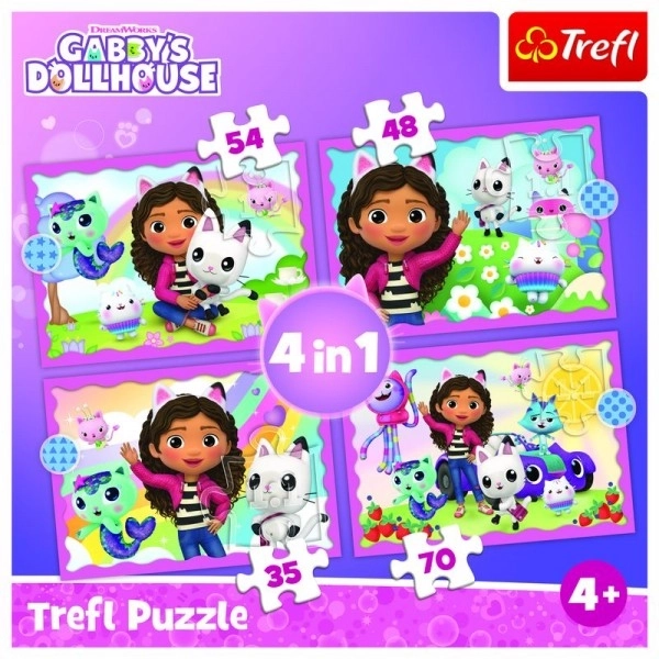 Abenteuer Gabby - Gabbys Puppenhaus Puzzle 4-in-1