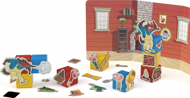 Magnetische Bausteine DIE DREI KLEINEN SCHWEINCHEN