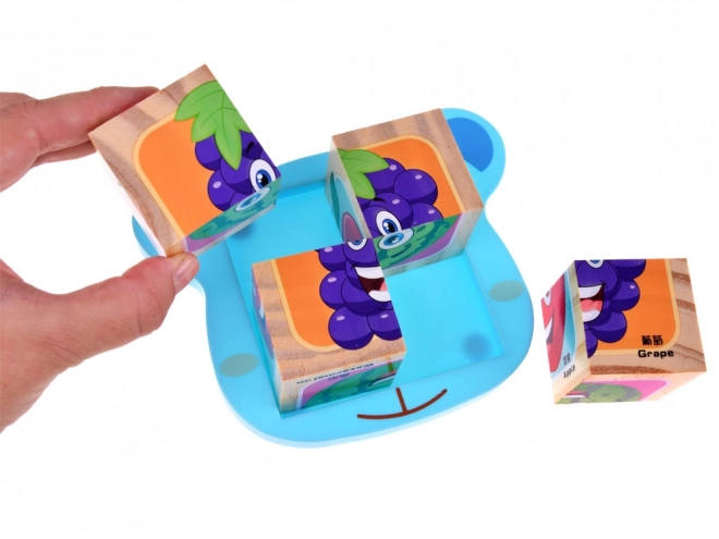 Holzwürfel Fruchtpuzzle